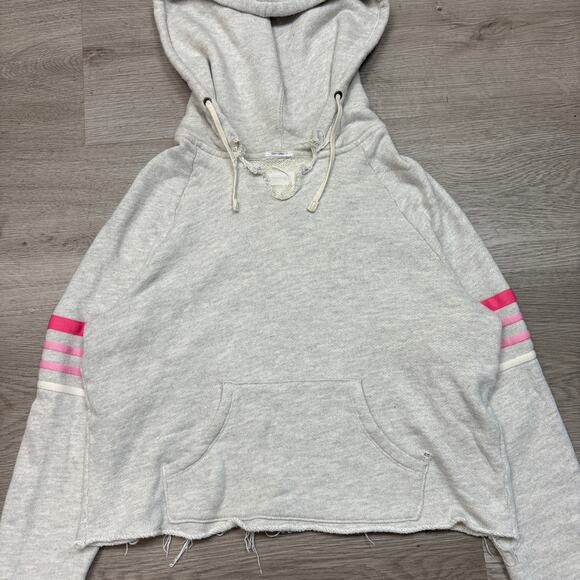 Mother Square Tear Cropped Hoodie Sweatshirt Women's Large - Picture 2 of 9